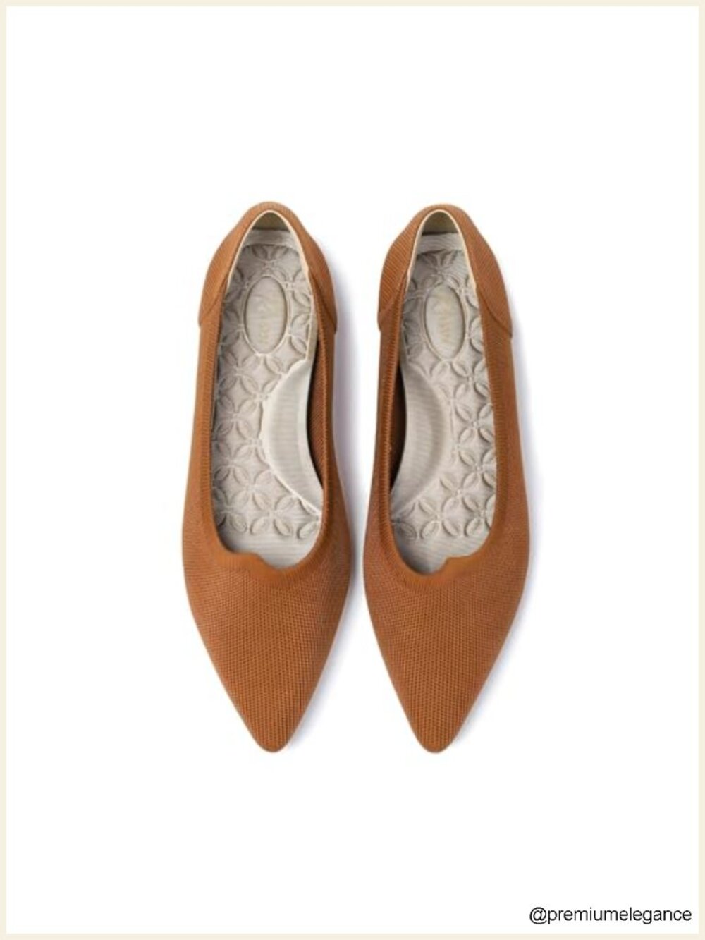 Women's Ballet Flats Pointed Toe Knit Comfortable Arch Support Slip Resistant